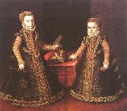 Sofonisba Anguissola Infantas Isabella Clara Eugenia and Catalina Micaela France oil painting artist